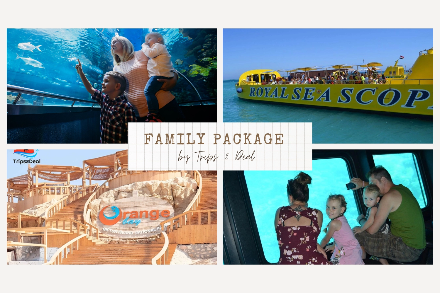Hurghada: For Family’s With Children 3 Tours Package – Royal Sea Scope, Grand Aquarium And Orange Bay Island